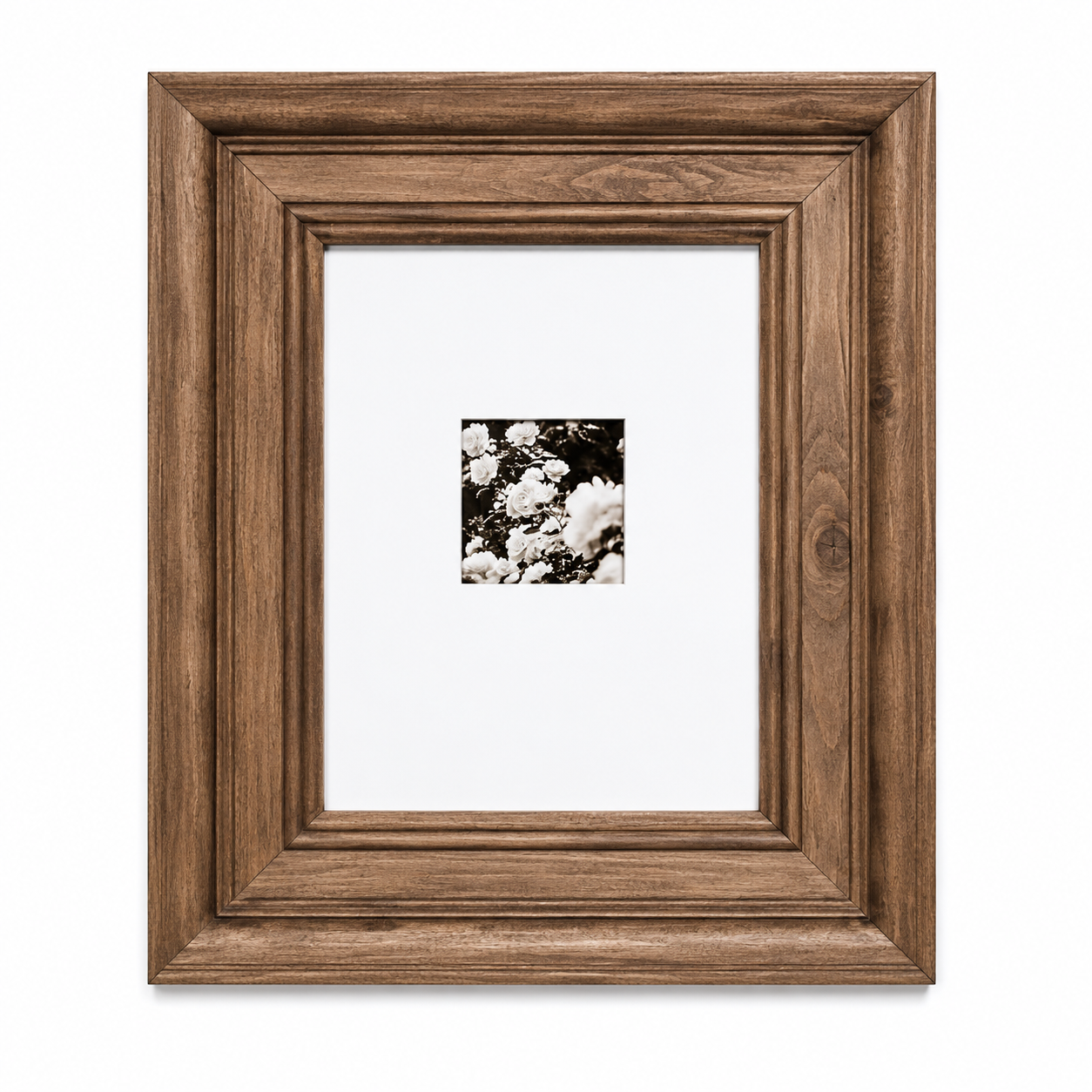 Aileen Traditional Stained Wood Picture Frame With Interchange Mats