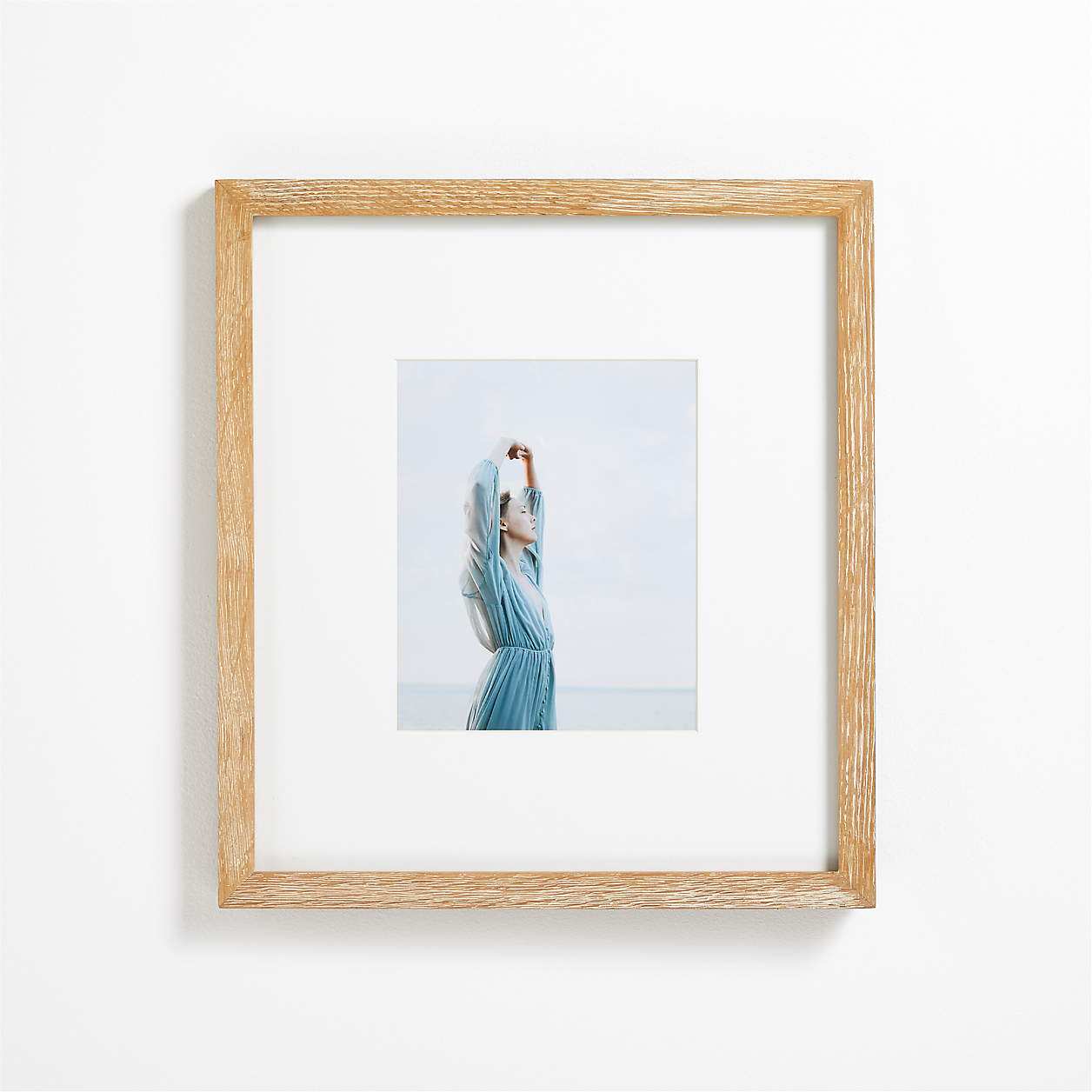 Maple Classic Unstained White Oak Picture Frame With Interchangeable Mats