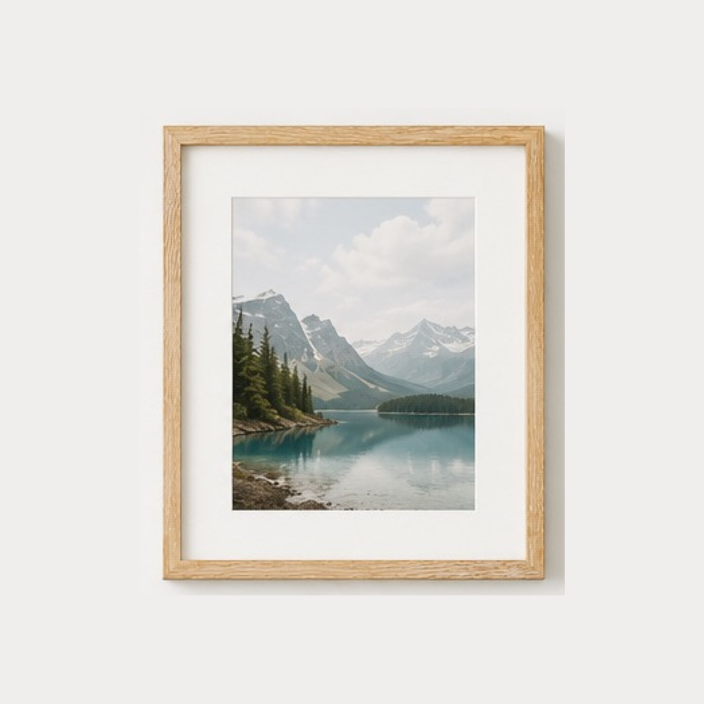 Maple Classic Unstained White Oak Picture Frame With Interchangeable Mats