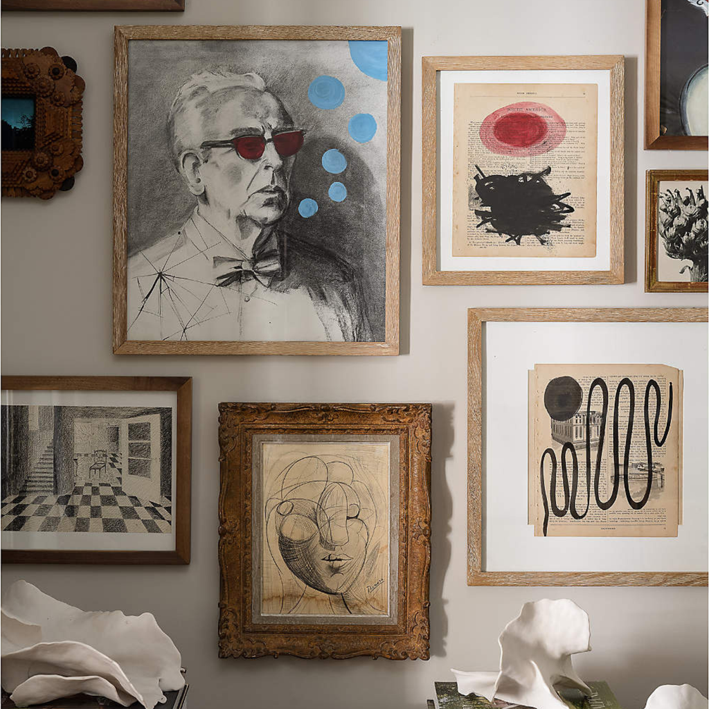 Maple Classic Unstained White Oak Picture Frame With Interchangeable Mats