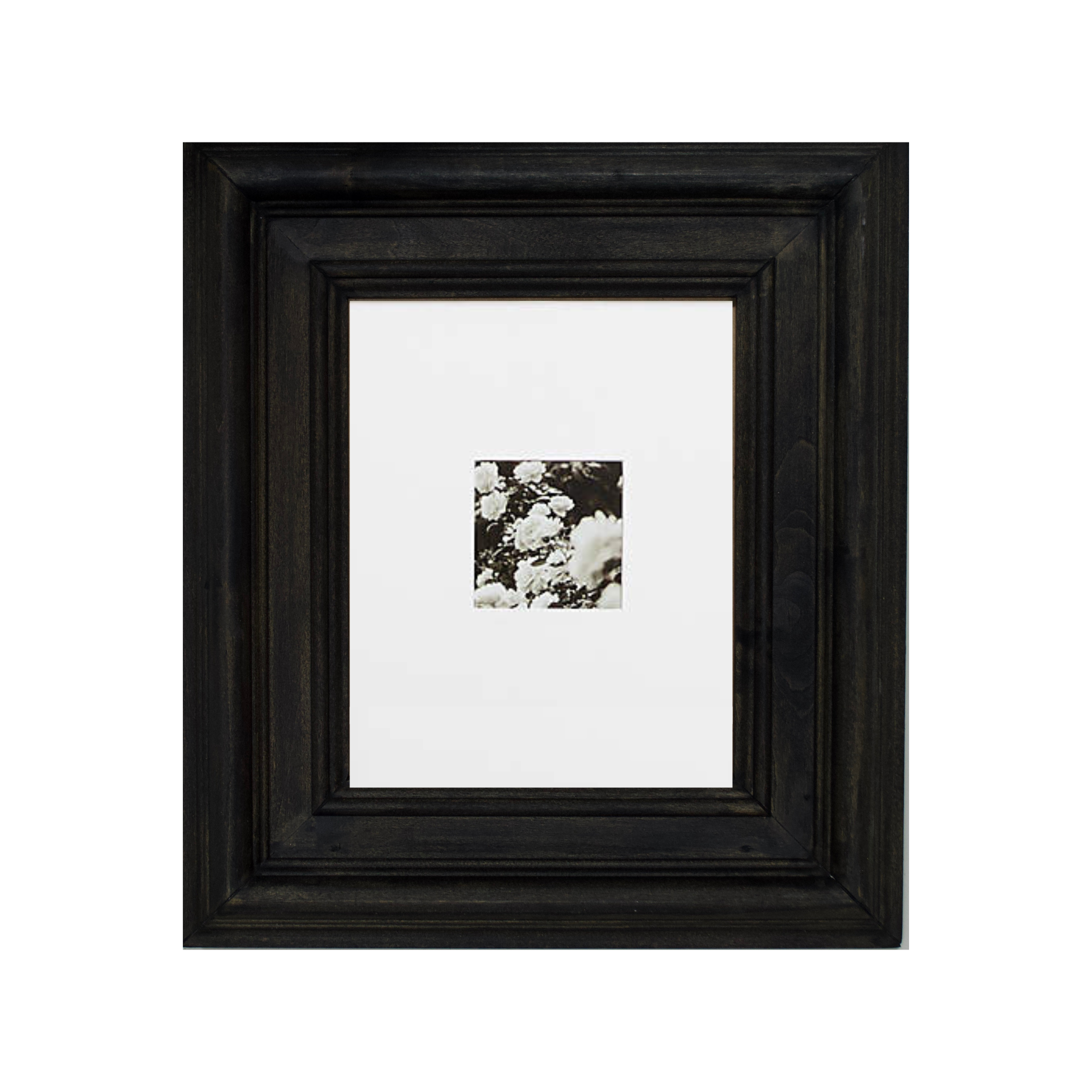 Aileen Traditional Stained Wood Picture Frame With Interchange Mats