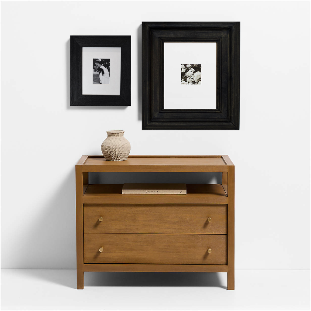 Aileen Traditional Stained Wood Picture Frame With Interchange Mats